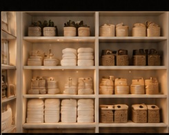 Organized shelving